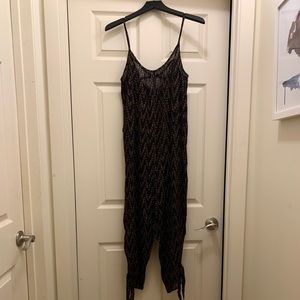 Free People black floral romper